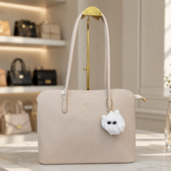 Classic Tote Bag With Doll - Off White