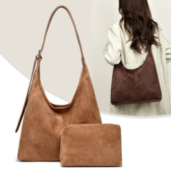 Korean-style shoulder bag with a small inner bag